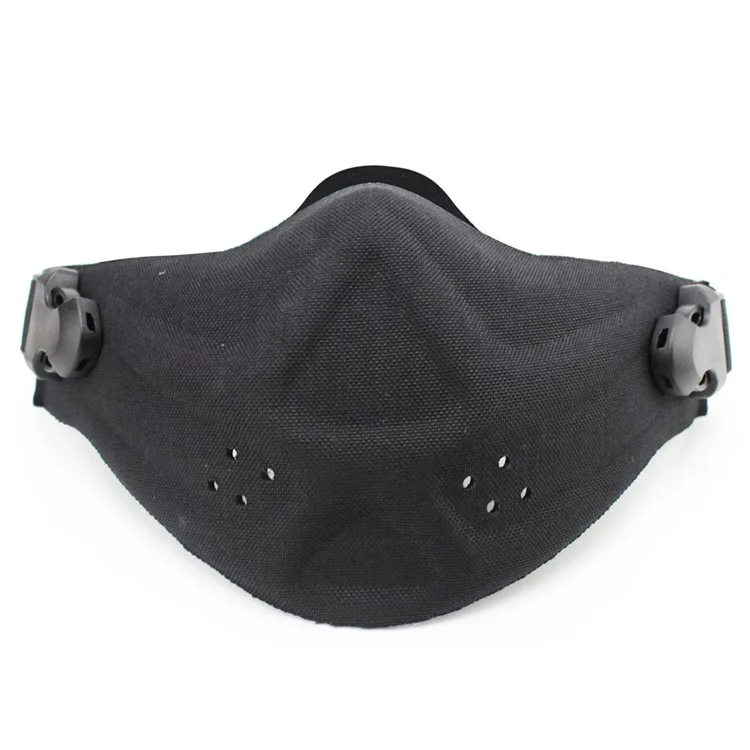 Tactical Mask CS Outdoor Cycling Half Face Lightweight Protector Mask - Black (MA-40-BK)