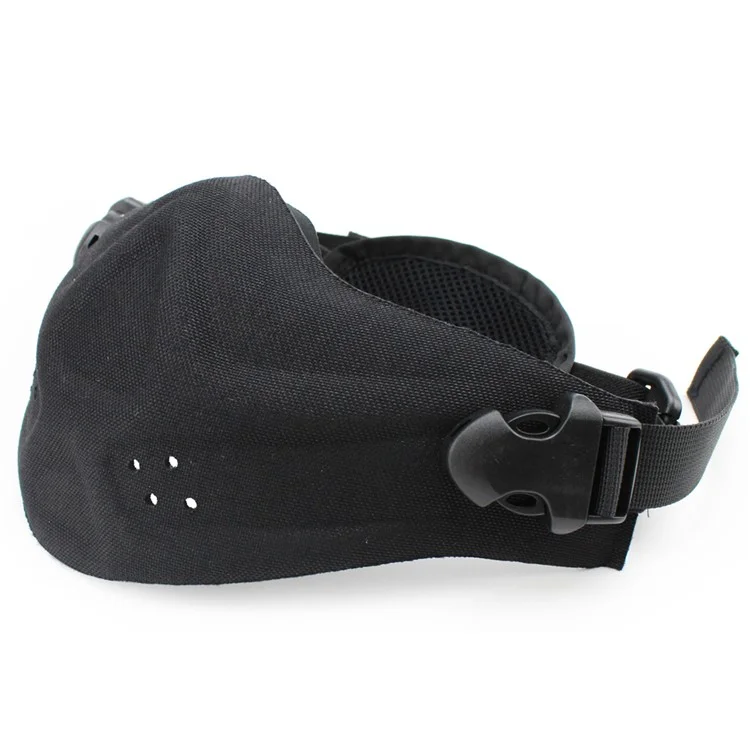 Tactical Mask CS Outdoor Cycling Half Face Lightweight Protector Mask - Black (MA-40-BK)