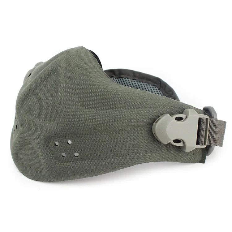 Tactical Mask CS Outdoor Hunting Water-proof Half Face Mouth Protector Mask - Grey (MA-40-G)