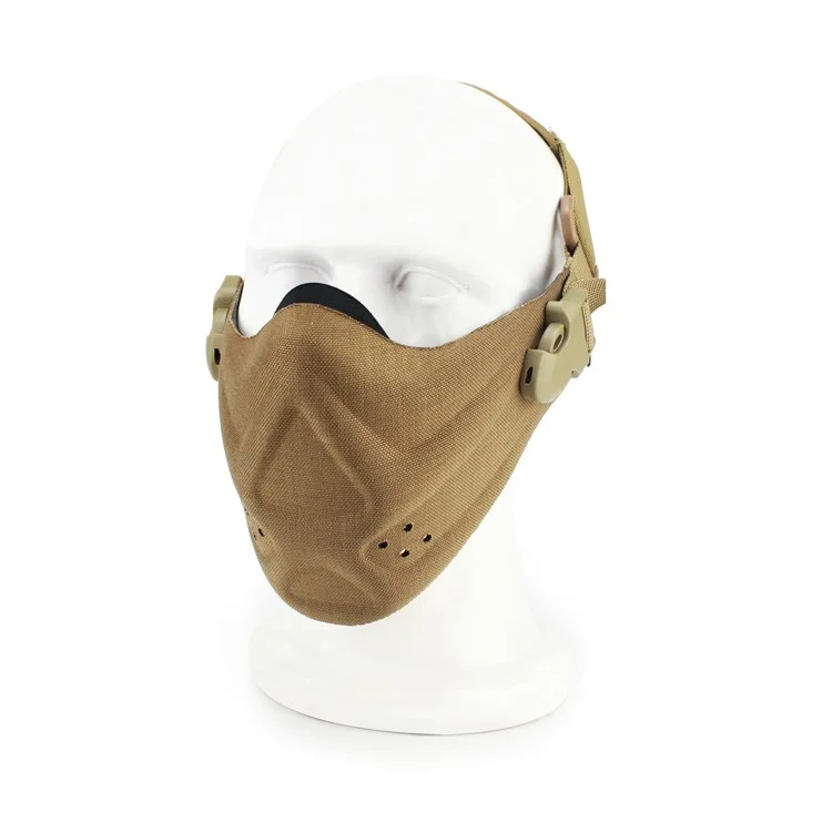 Tactical Mask CS Outdoor Sweat-proof Half Face Protector Mask - Khaki (MA-40-T)