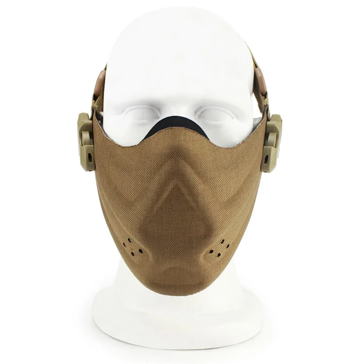 Tactical Mask CS Outdoor Sweat-proof Half Face Protector Mask - Khaki (MA-40-T)
