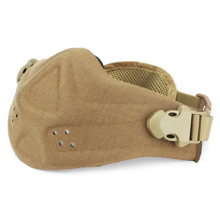 Tactical Mask CS Outdoor Sweat-proof Half Face Protector Mask - Khaki (MA-40-T)