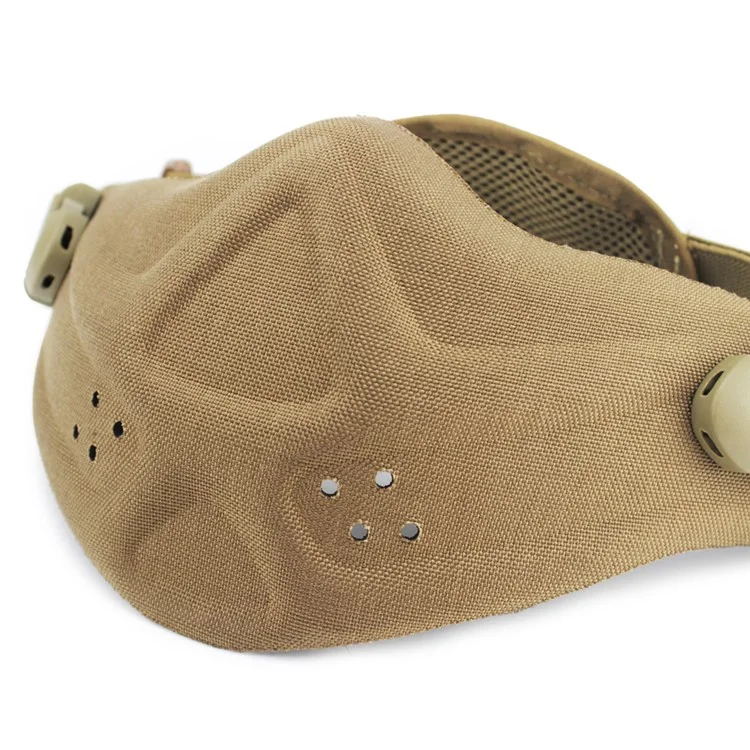 Tactical Mask CS Outdoor Sweat-proof Half Face Protector Mask - Khaki (MA-40-T)