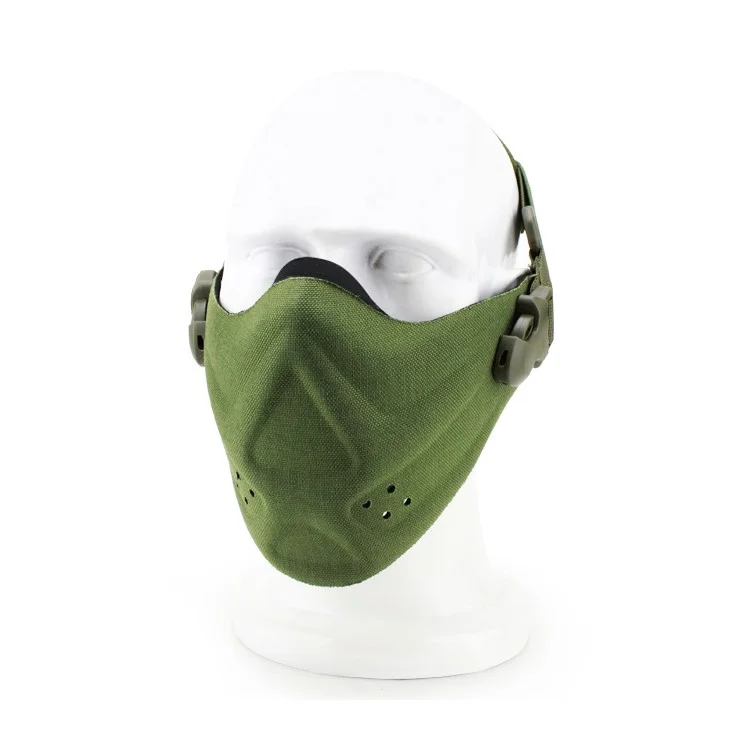 Tactical Mask CS Outdoor Breathable Half Face Protector Mask - Green (MA-40-OD)