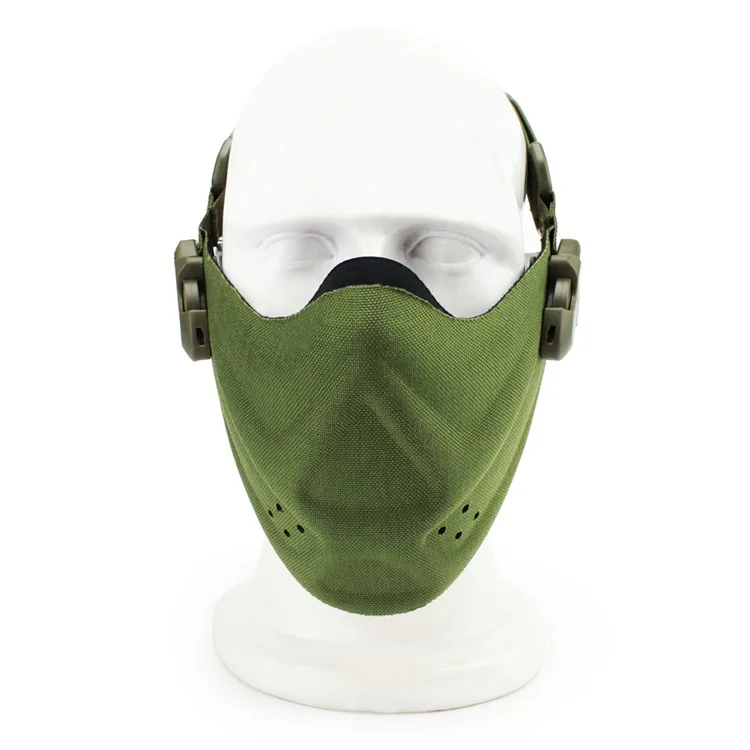 Tactical Mask CS Outdoor Breathable Half Face Protector Mask - Green (MA-40-OD)