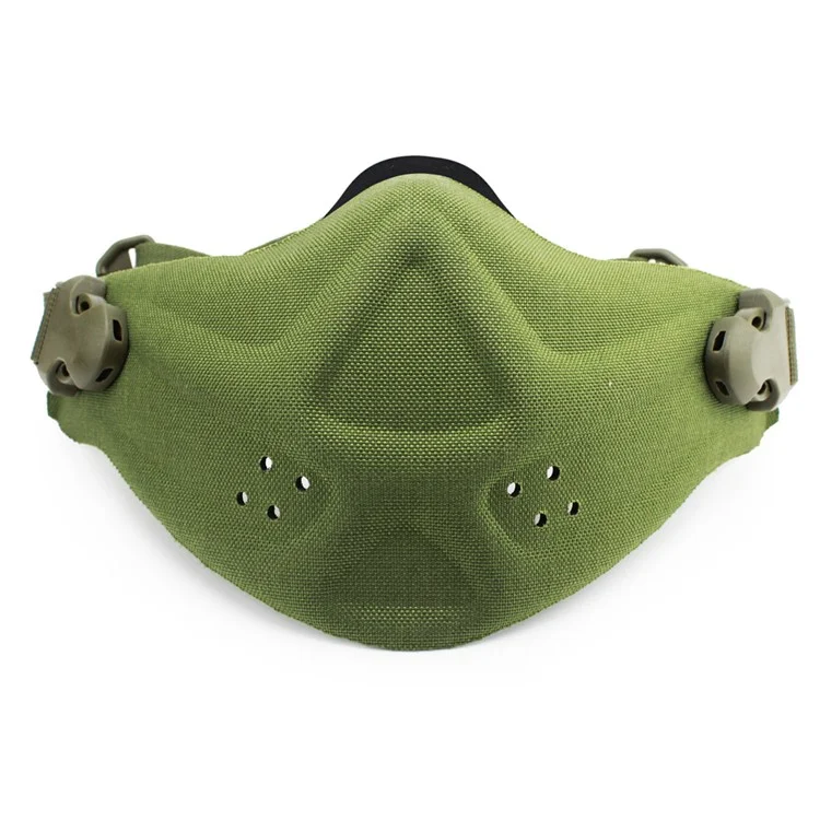 Tactical Mask CS Outdoor Breathable Half Face Protector Mask - Green (MA-40-OD)
