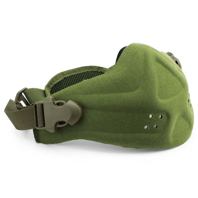Tactical Mask CS Outdoor Breathable Half Face Protector Mask - Green (MA-40-OD)