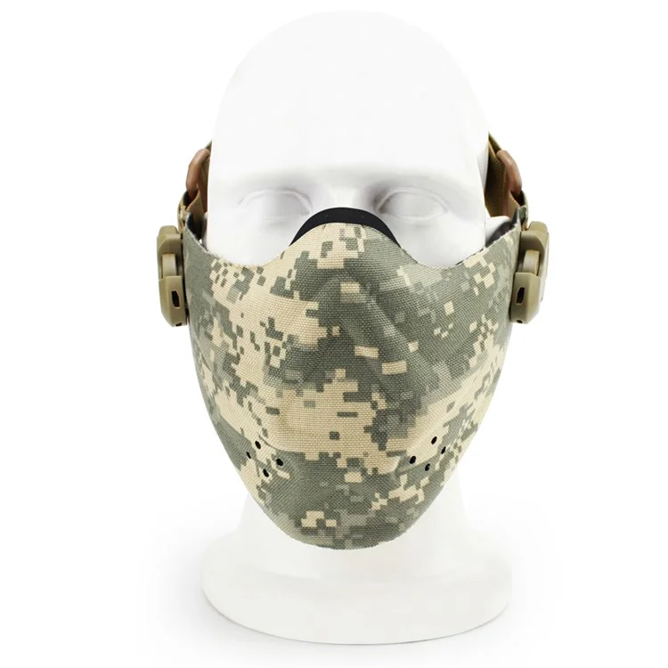 Outdoor Tactical CS Sports Face Mask Half Face Mask - ACU