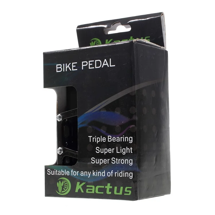 1 Pair of KACTUS Magnesium Alloy CNC MTB Bike Pedals with Titanium Alloy Axle - Grey