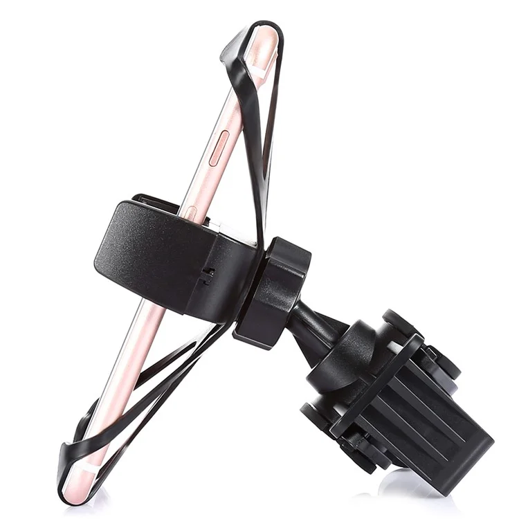 Rotatable Universal Bicycle Handlebar Phone Bracket for iPhone 7/Samsung S8, Clamp Width: 6-9cm - Black