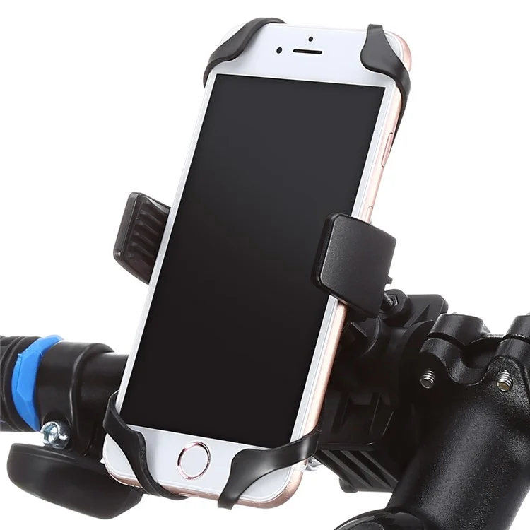 Rotatable Universal Bicycle Handlebar Phone Bracket for iPhone 7/Samsung S8, Clamp Width: 6-9cm - Black