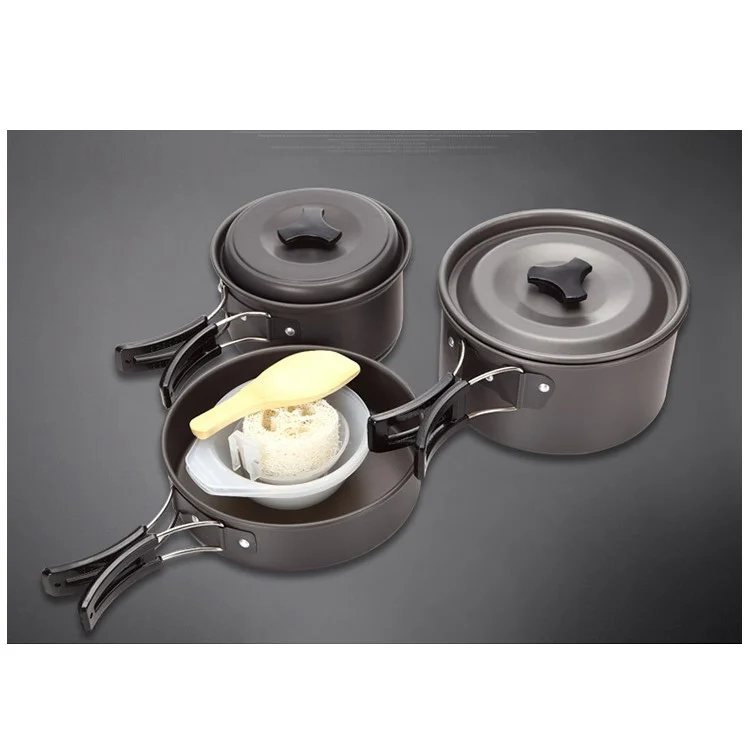 Juego de utensilios de cocina portátil para camping al aire libre y picnic para 2-3 personas HALIN DS-300