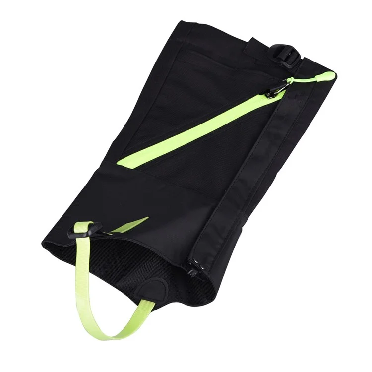 Outdoor Waterproof Camping Hiking High Leg Gaiters with Reflective Stripe for Children - Black