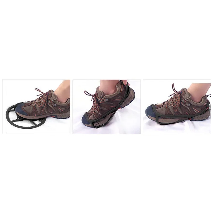 Magic Spike Elastic Rubber Round Five Toothed Crampons Ice Cleats for Outdoor Sports, Walking, Hiking Shoes and Boots