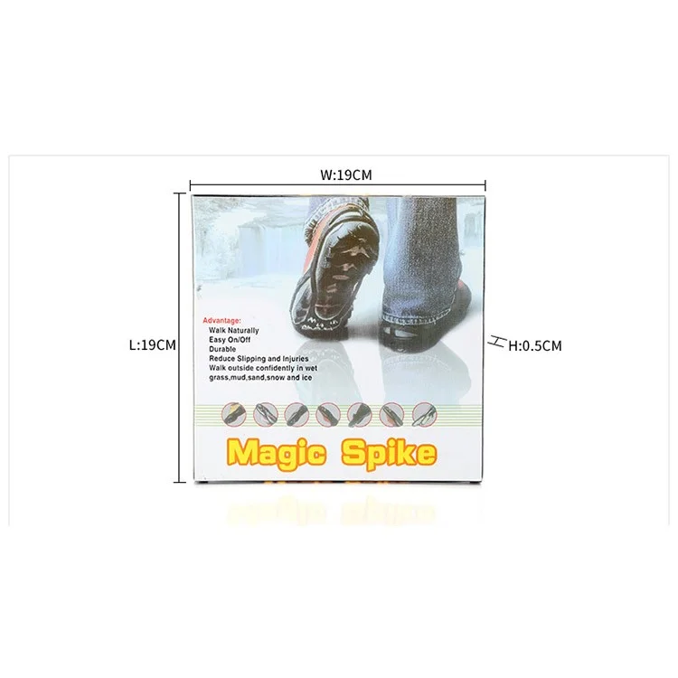 Magic Spike Elastic Rubber Round Five Toothed Crampons Ice Cleats for Outdoor Sports, Walking, Hiking Shoes and Boots