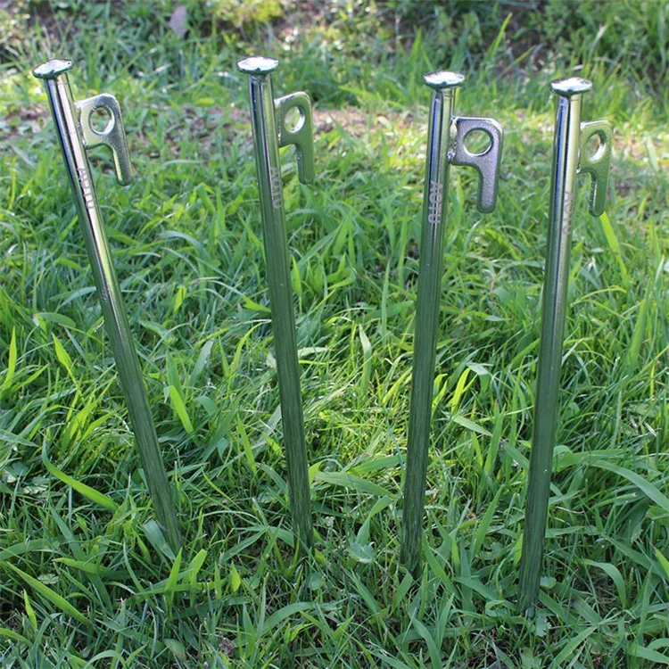 AOTU 300mm Long Ground Nail Solid Iron Nail Tent Stake for Outdoor Camping (AT6541)