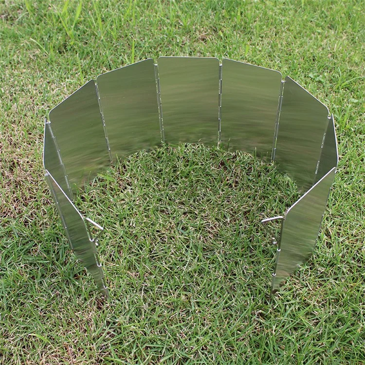 AOTU AT6368 9pcs Aluminum Alloy Outdoor Windshield for Barbecue Stove