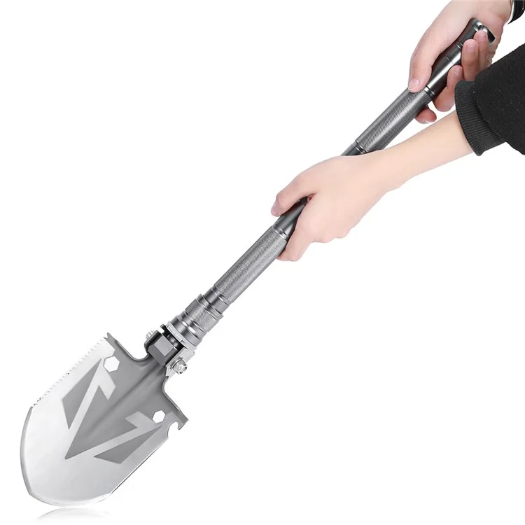 CTSMART JH-1 Multi-functional Tactical Entrenching Shovel Military Folding Shovel Survival Gear - Grey