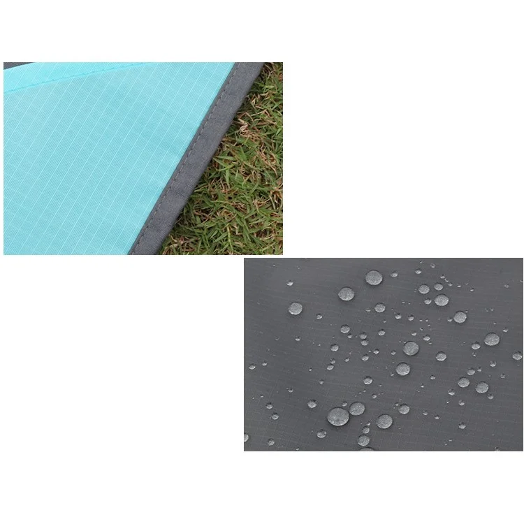 Multi-functional Hiking Camping Mat Outdoor Picnic Pad Raincoat with Hood, Size: 140x140cm - Grey