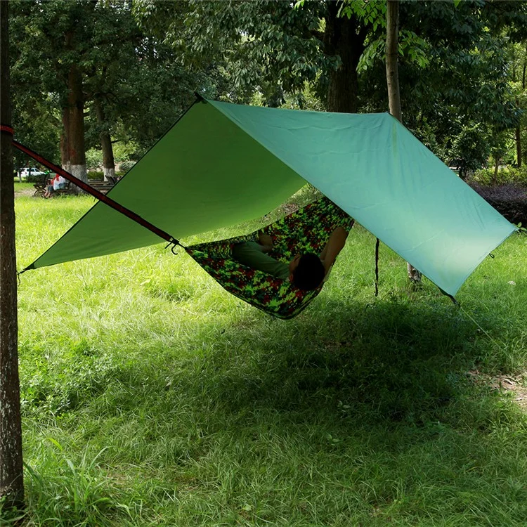 Multifunctional Large Sun Shelter Canopy Portable Outdoor Camping Hiking Tent 300 x 300 CM - Green