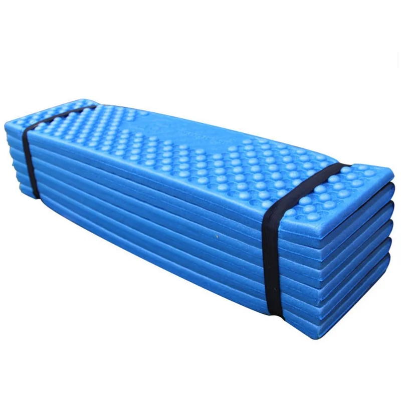 Outdoor Foldable XPE Foam Honeycomb Thickened Moisture-proof Play Mat Sleeping Mat, Size: 186 x 65 x 1cm - Blue