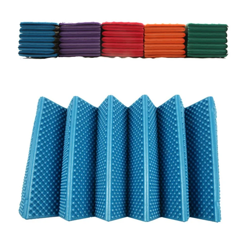 Outdoor Foldable XPE Foam Honeycomb Thickened Moisture-proof Play Mat Sleeping Mat, Size: 186 x 65 x 1cm - Blue