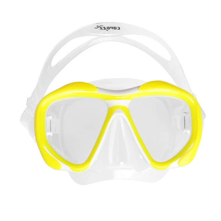 COPOZZ Swimming Goggles Silicone Anti-fog Men Women Snorkel Glasses (MSK4260) - Yellow