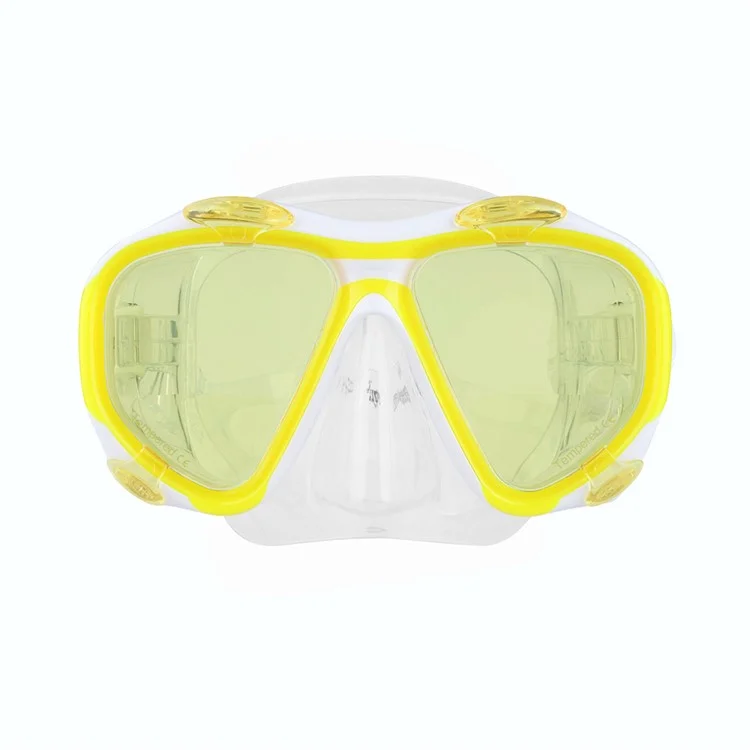COPOZZ Swimming Goggles Silicone Anti-fog Men Women Snorkel Glasses (MSK4260) - Yellow
