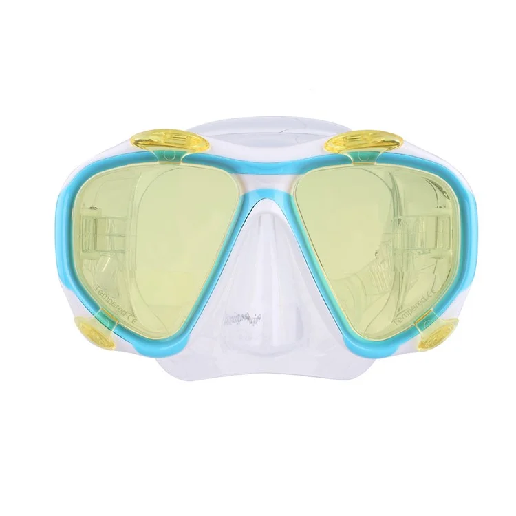COPOZZ Fashion Diving Goggles Silicone Anti-fog Water-proof Swim Snorkel Glasses (MSK4260) - Blue