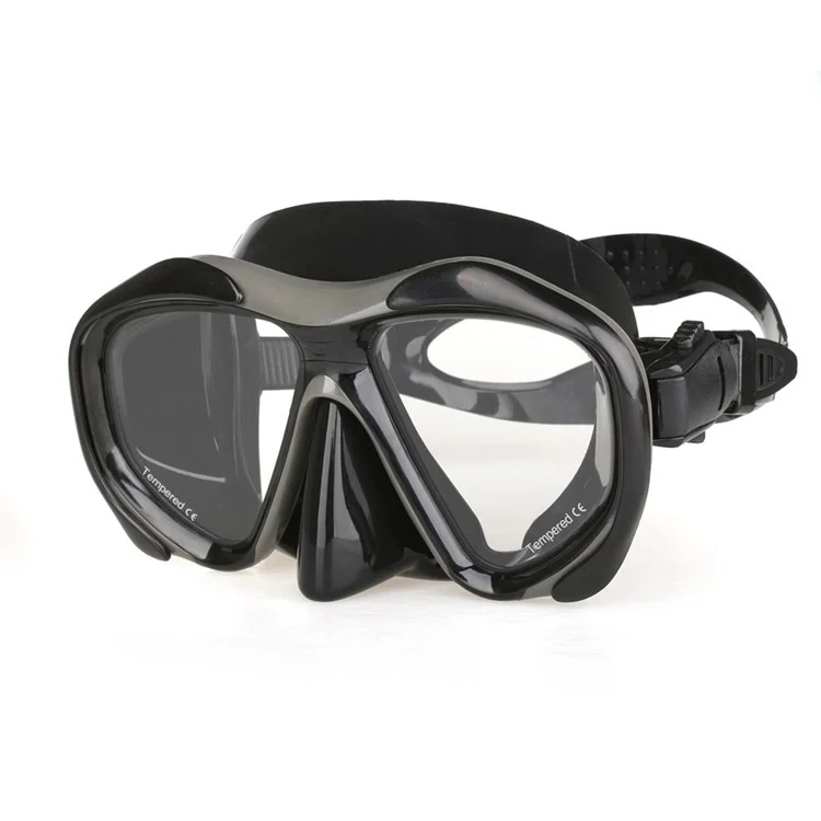 COPOZZ Anti-fog Diving Snorkeling Googles with Myopic Lens MSK4260 - Black / 200 Degrees