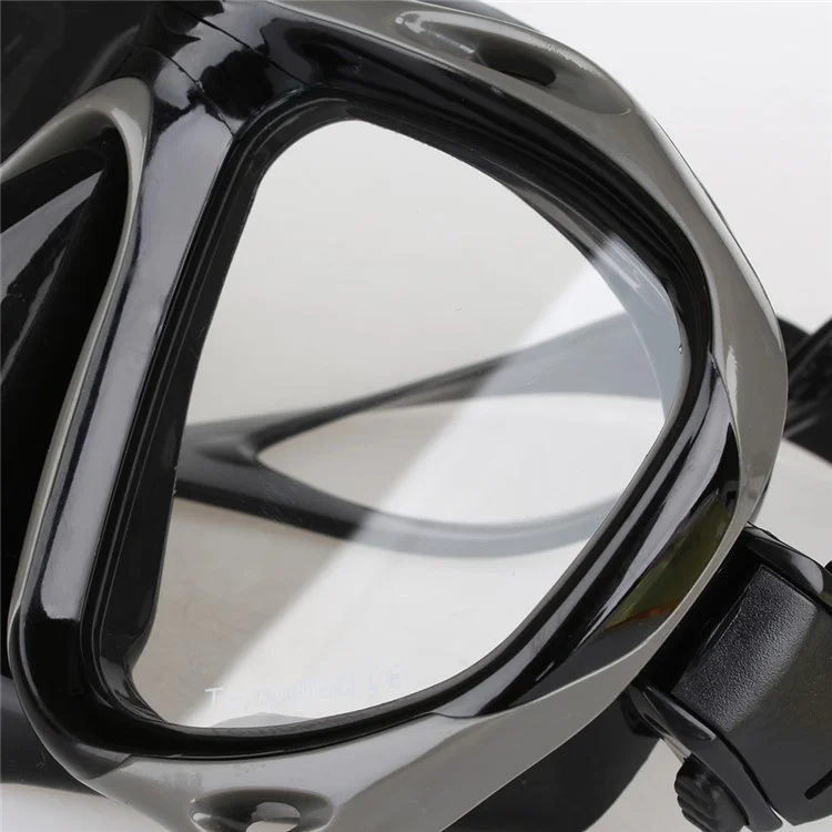 COPOZZ Anti-fog Diving Snorkeling Googles with Myopic Lens MSK4260 - Black / 200 Degrees