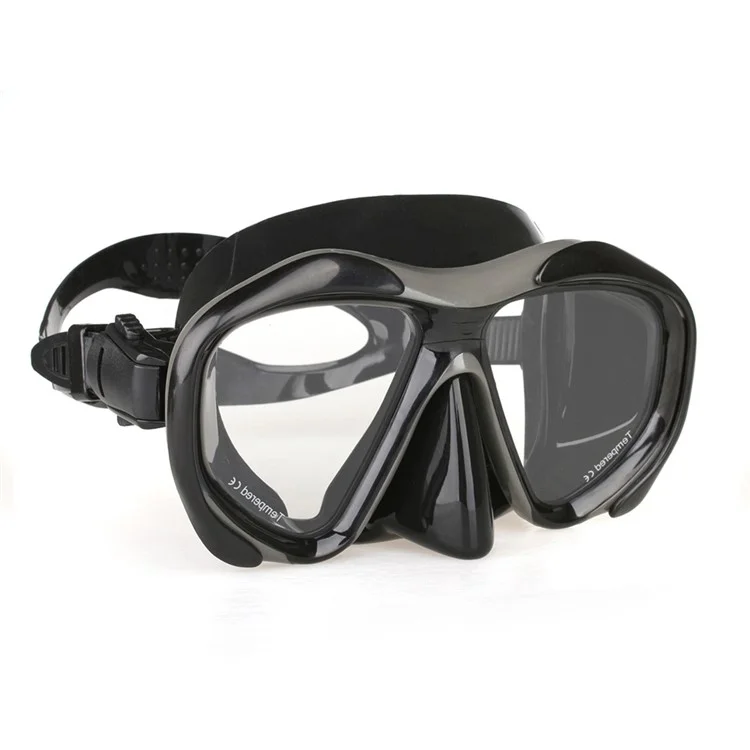 COPOZZ Anti-fog Diving Snorkeling Googles with Myopic Lens MSK4260 - Black / 200 Degrees