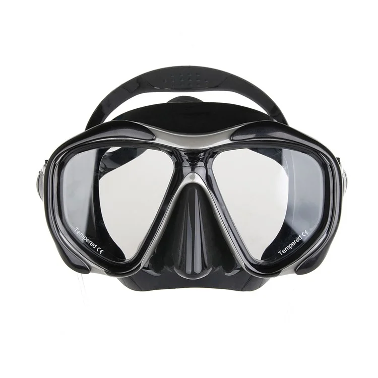 COPOZZ Anti-fog Diving Snorkeling Googles with Myopic Lens MSK4260 - Black / 200 Degrees