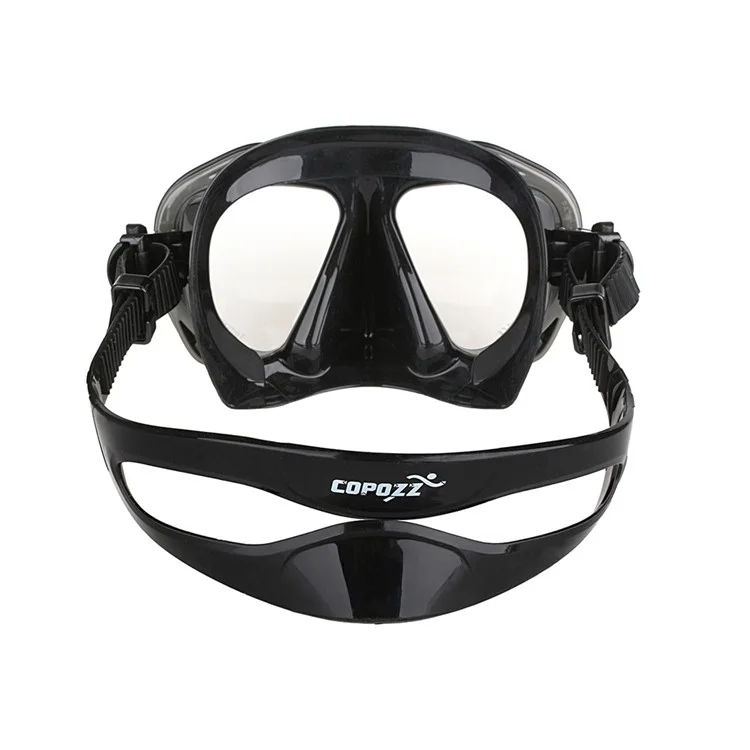 COPOZZ Anti-fog Diving Snorkeling Googles with Myopic Lens MSK4260 - Black / 200 Degrees
