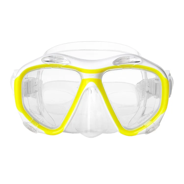 COPOZZ Anti-fog Diving Snorkeling Googles with Myopic Lens MSK4260 - Yellow / 300 Degrees