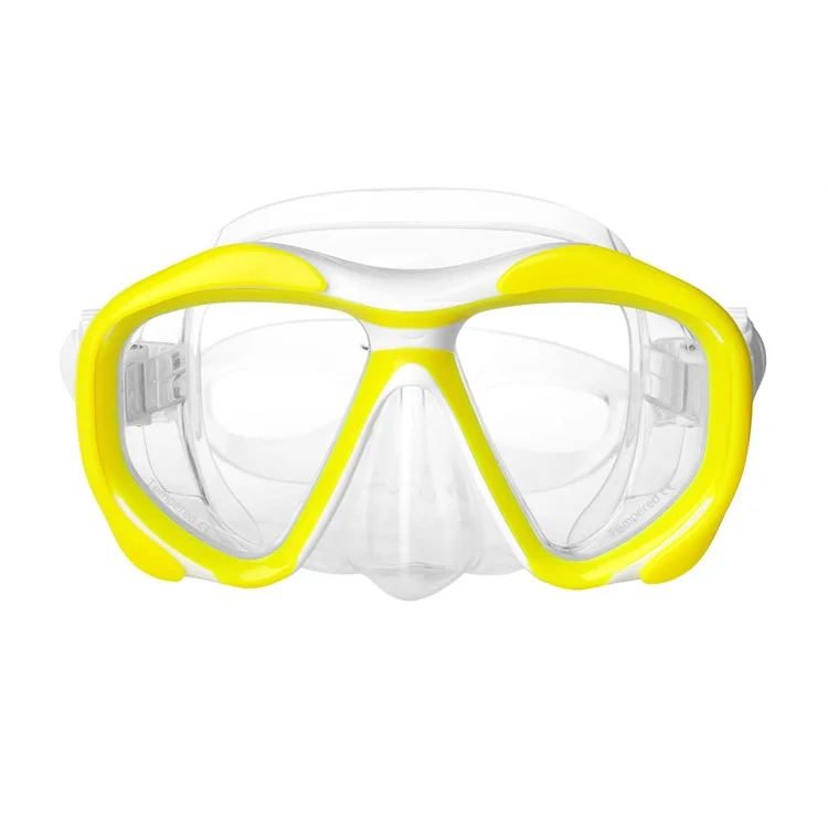 COPOZZ Anti-fog Diving Snorkeling Googles with Myopic Lens MSK4260 - Yellow / 350 Degrees