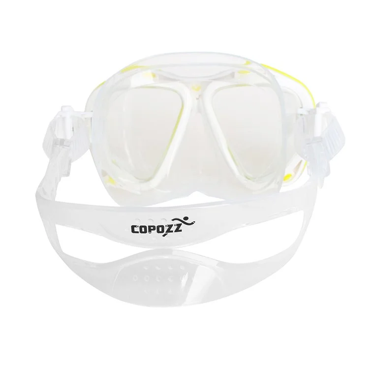 COPOZZ Anti-fog Diving Snorkeling Googles with Myopic Lens MSK4260 - Yellow / 350 Degrees
