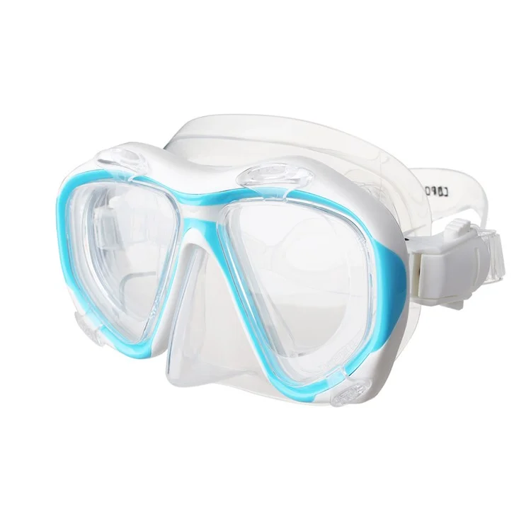 COPOZZ Anti-fog Diving Snorkeling Googles with Myopic Lens MSK4260 - Blue / 400 Degrees
