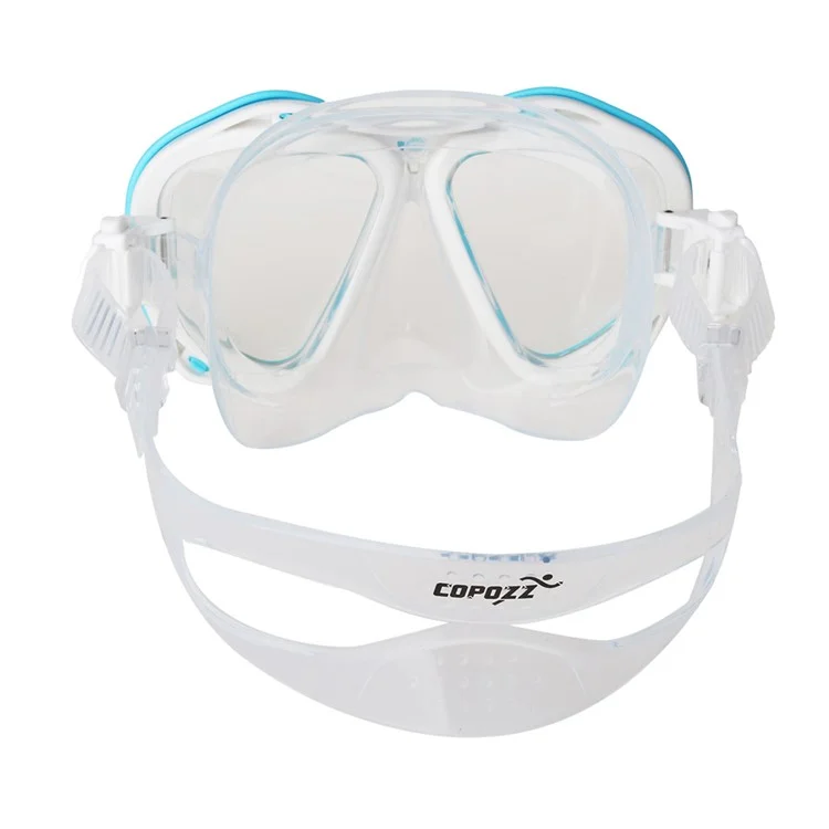 COPOZZ Anti-fog Diving Snorkeling Googles with Myopic Lens MSK4260 - Blue / 400 Degrees