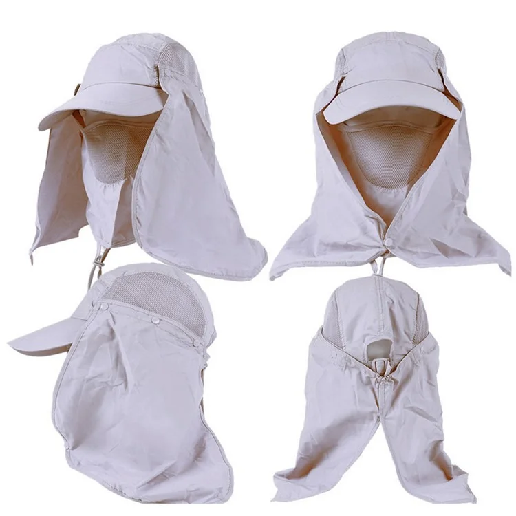 AOTU AT8712 Detachable Outdoor 360 Degree Anti-UV Breathable Face Cover Cap - Grey