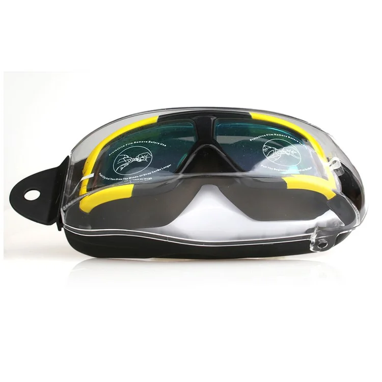 COPOZZ Anti-fog Swimming Goggles for Adults with Super Big Polarized Lenses - Black