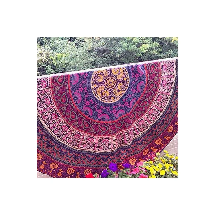 Mandala Chiffon Beach Throw Towel Round Tapestry Tablecloth 150cm - Style L