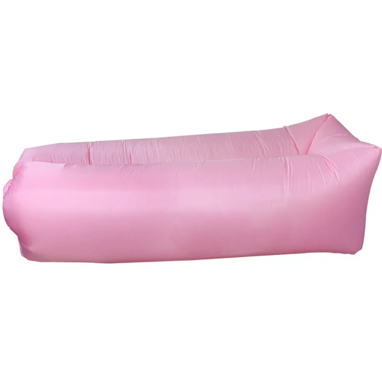 GOLDEN TAI Square Side Inflatable Air Lounger Sofa Bag Couch for Beach Camping Rest Home Nap - Pink