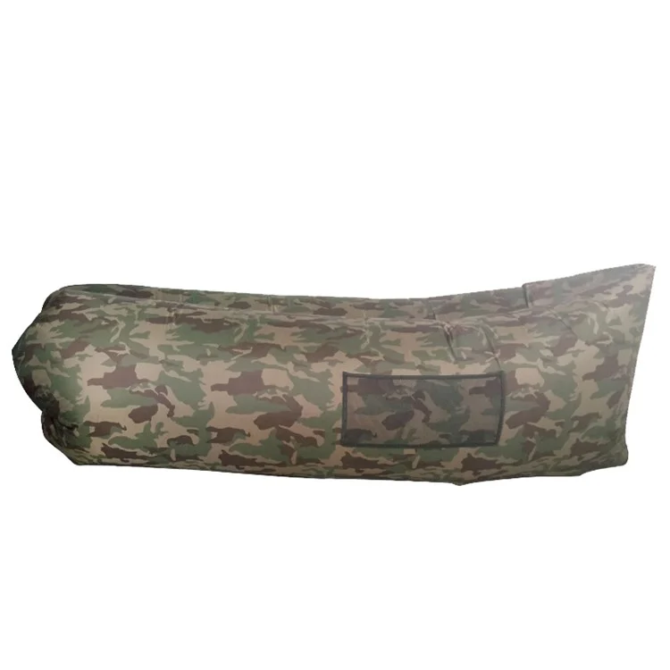 Portable Waterproof Inflatable Lazy Sofa Sleeping Bag with Side Pocket - Camouflage
