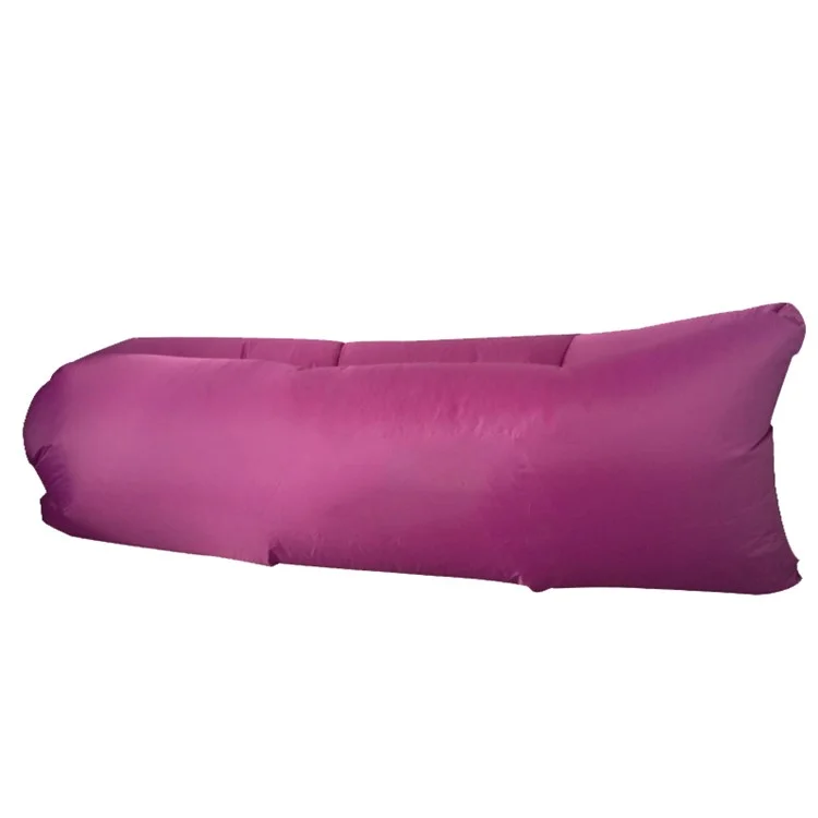 Outdoor/Indoor Inflatable Lounger Convenient Compression Air Bag Folding Lazy  Sleeping Bed - Purple