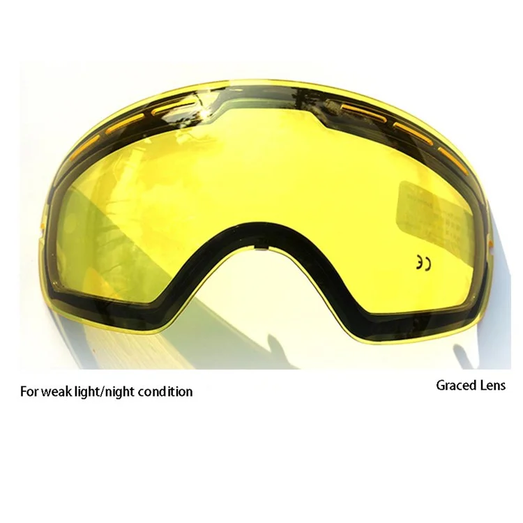COPOZZ Snowmobile Snowboard Skate Ski Anti-Fog Goggles Set with 4 Lens - White