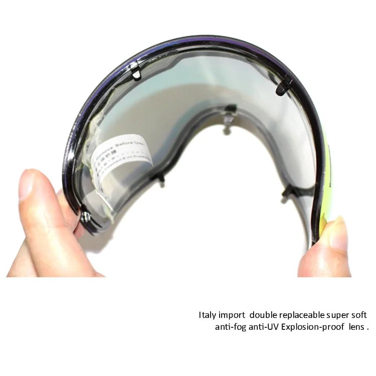 COPOZZ Snowmobile Snowboard Skate Ski Anti-Fog Goggles Set with 4 Lens - White