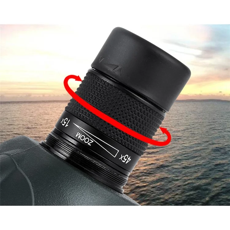 EYESKEY EK8345 15-45X Outdoor Bird Watching Monocular Telescope with BAK4 Prism - Black