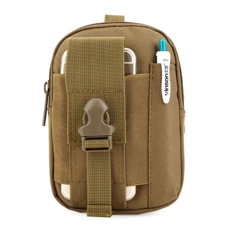 Multifunctional Outdoor Sports Nylon Pouch Bag for iPhone 6s/6 Etc - Brown