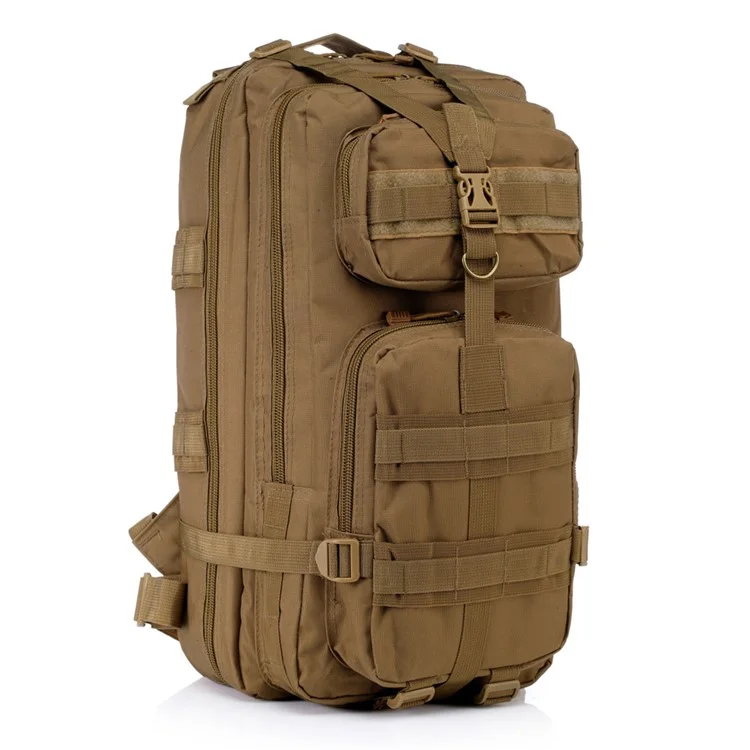 Multi-layer 45L Outdoor Travelling Hiking Camping Backpack Shoulder Bag - Brown